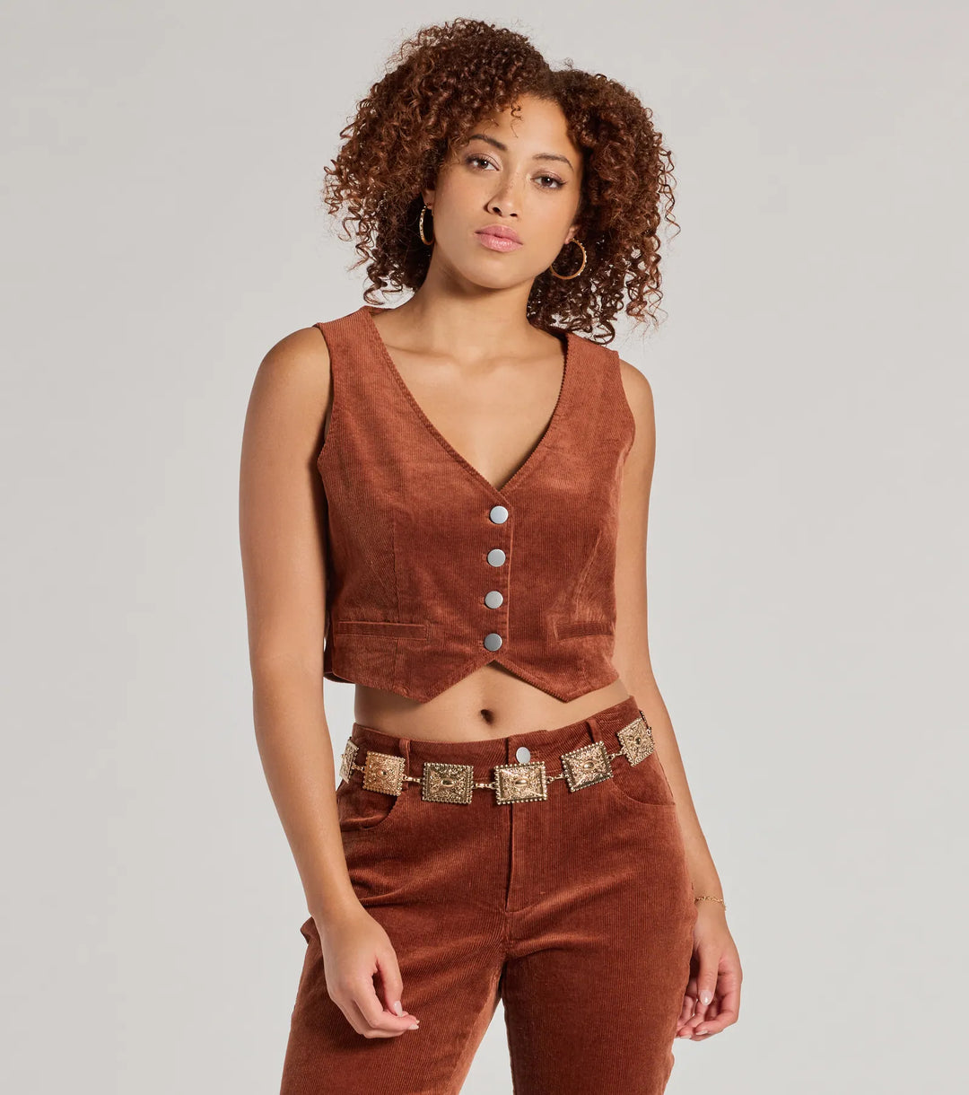 Boho Vibe Gegraveerde Concho Kettingriem