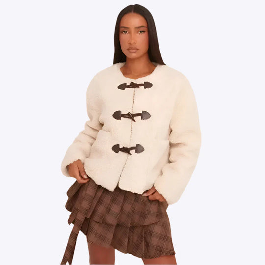 Alice - Zachte Teddy Warmte Dames Duffle Cardigan