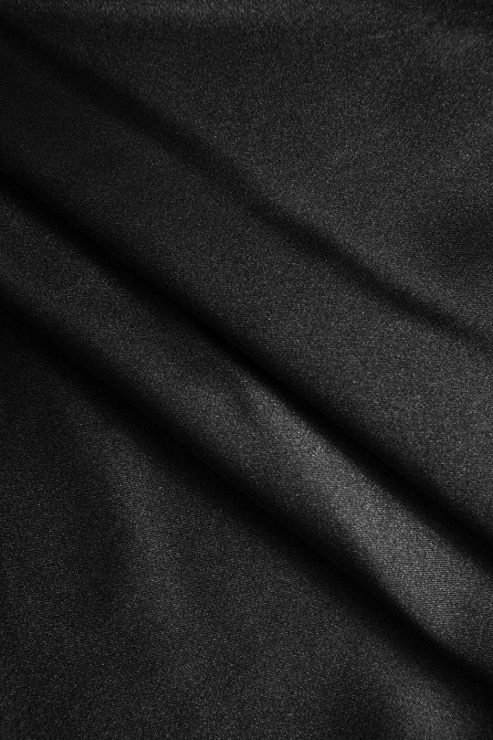 Satin Rugloze Ceintuur V-hals Mini Jurk