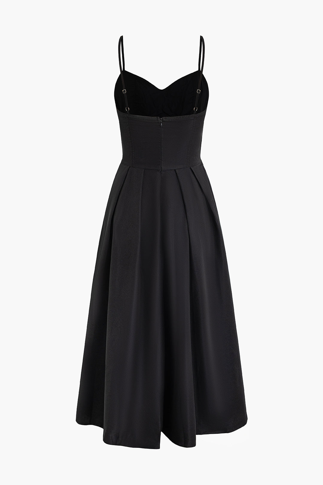 Basis Effen Korset Midi Jurk