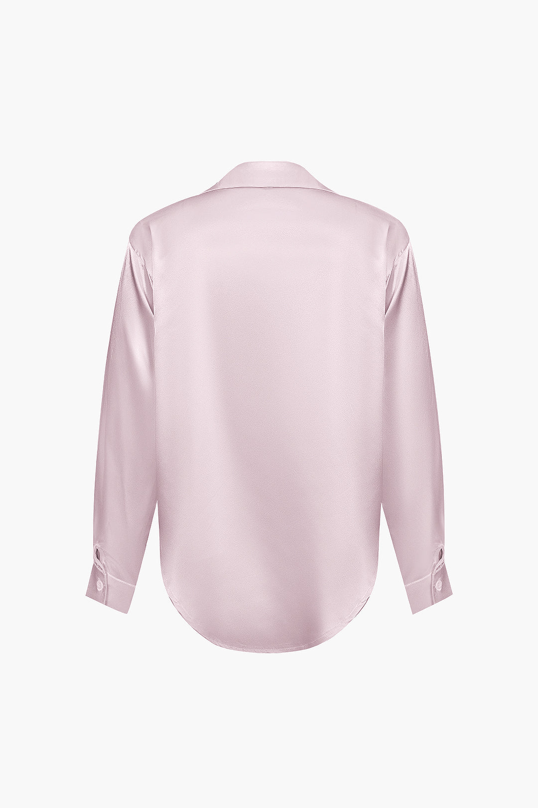 Lillian - Basis Effen Satijnen Dames Langsleeve Shirt