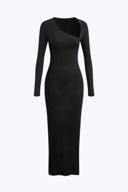 Brianna - Gedurfde Halslijn Split Vrouwen Formele Maxi Jurk