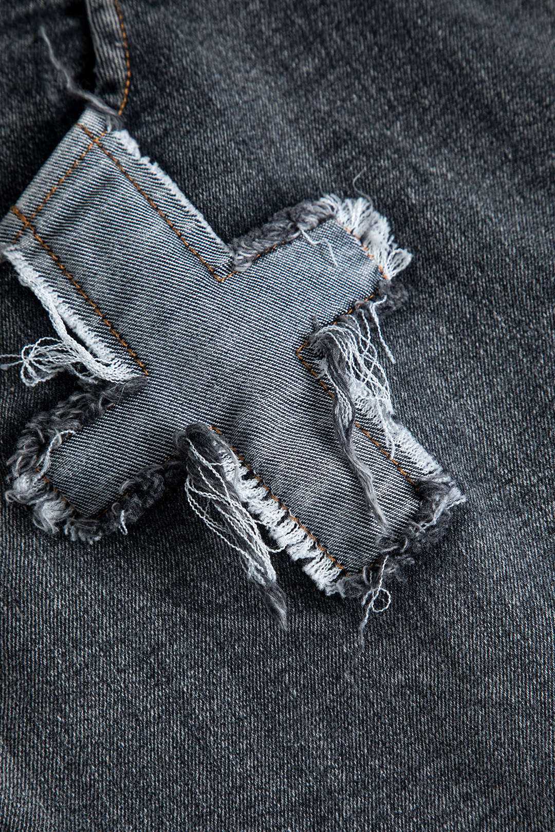 Denim Haltertop met Strikdetail en Minirok Set