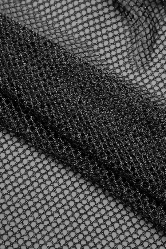 Transparante Mesh Splits Cover-up Jurk