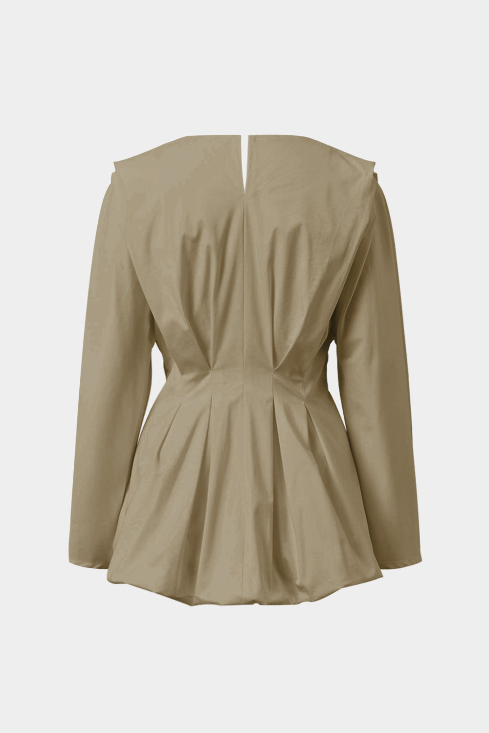 Xara - Chic en Vloeiende Plissé Dames Langemouw Shirt