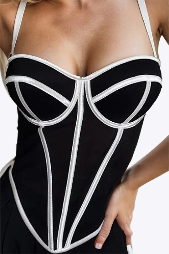 Abilene - Ademend Mesh Korset Dames Cami Top