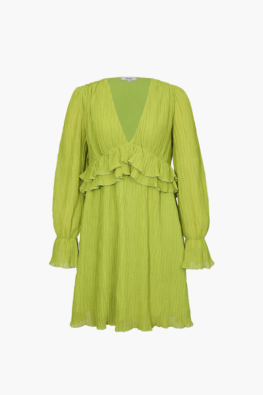 V-hals Mini-jurk met Ruffles