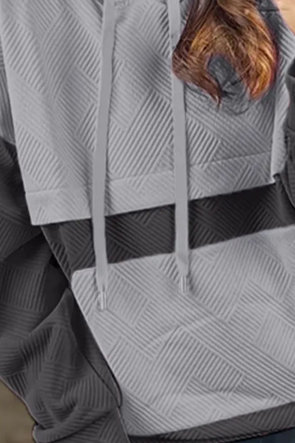 Trekkoord Kleurblok Lange Mouwen Hoodie | Casual & Comfortabel | Licht Rekbaar