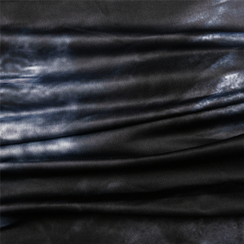 Jurk met Rimpel Effect en Lange Mouwen