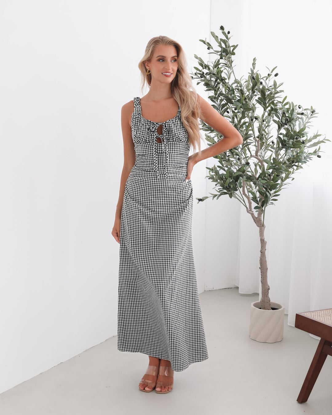 Dames | Patrizia Jurk | Brede Banden | Ronde Halslijn | Fit-and-Flare | Maxi Lengte