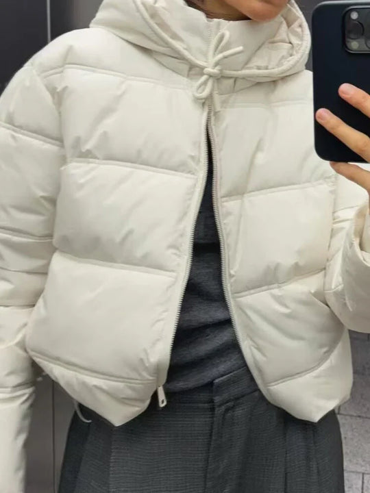 Dames Casual Gewatteerde Pufferjas met Capuchon | Lichtgewicht Gequilte Winterjas