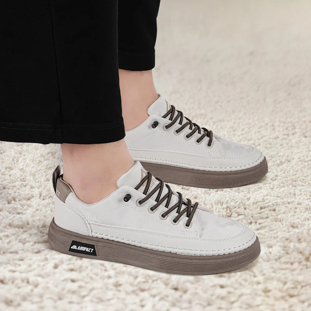 Heren Platform Skate Sneakers met Contrastzool en Vetersluiting