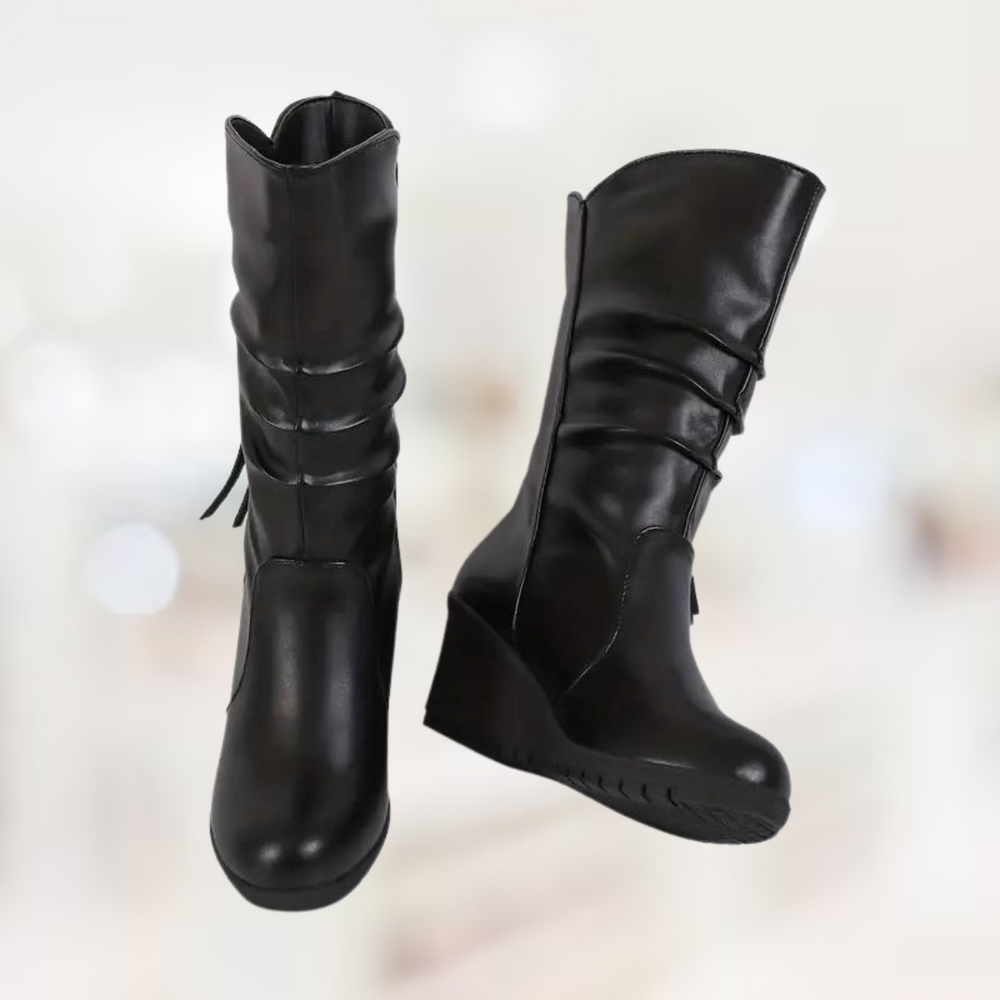 Heidi-Mode – Halflange Winter Wedge Boots voor Dames