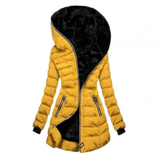 Dames Gevoerde Lange Rits Hoodie Jacket | Warm