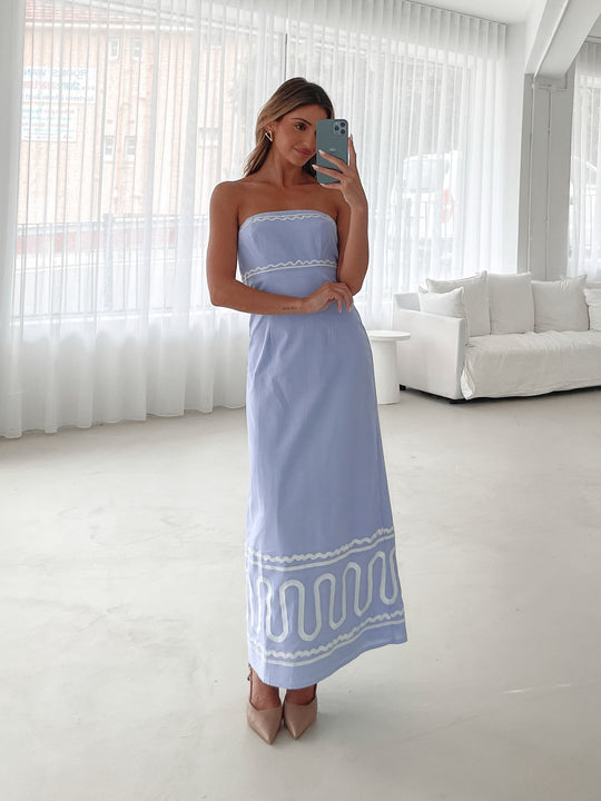 Dames | Zareena Jurk | Tube-stijl Top | Fit-to-Flare | Maxi Lengte