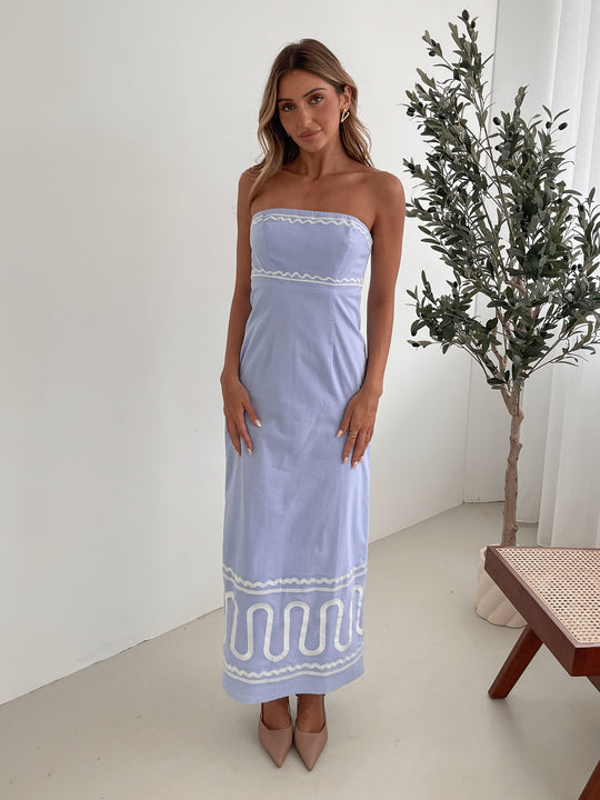 Dames | Zareena Jurk | Tube-stijl Top | Fit-to-Flare | Maxi Lengte