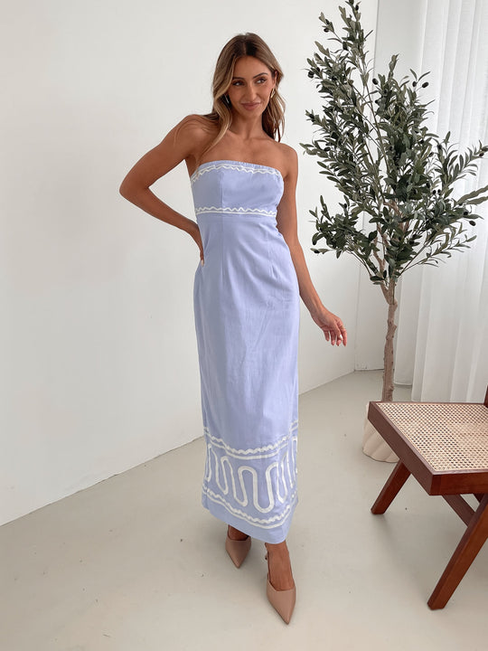 Dames | Zareena Jurk | Tube-stijl Top | Fit-to-Flare | Maxi Lengte