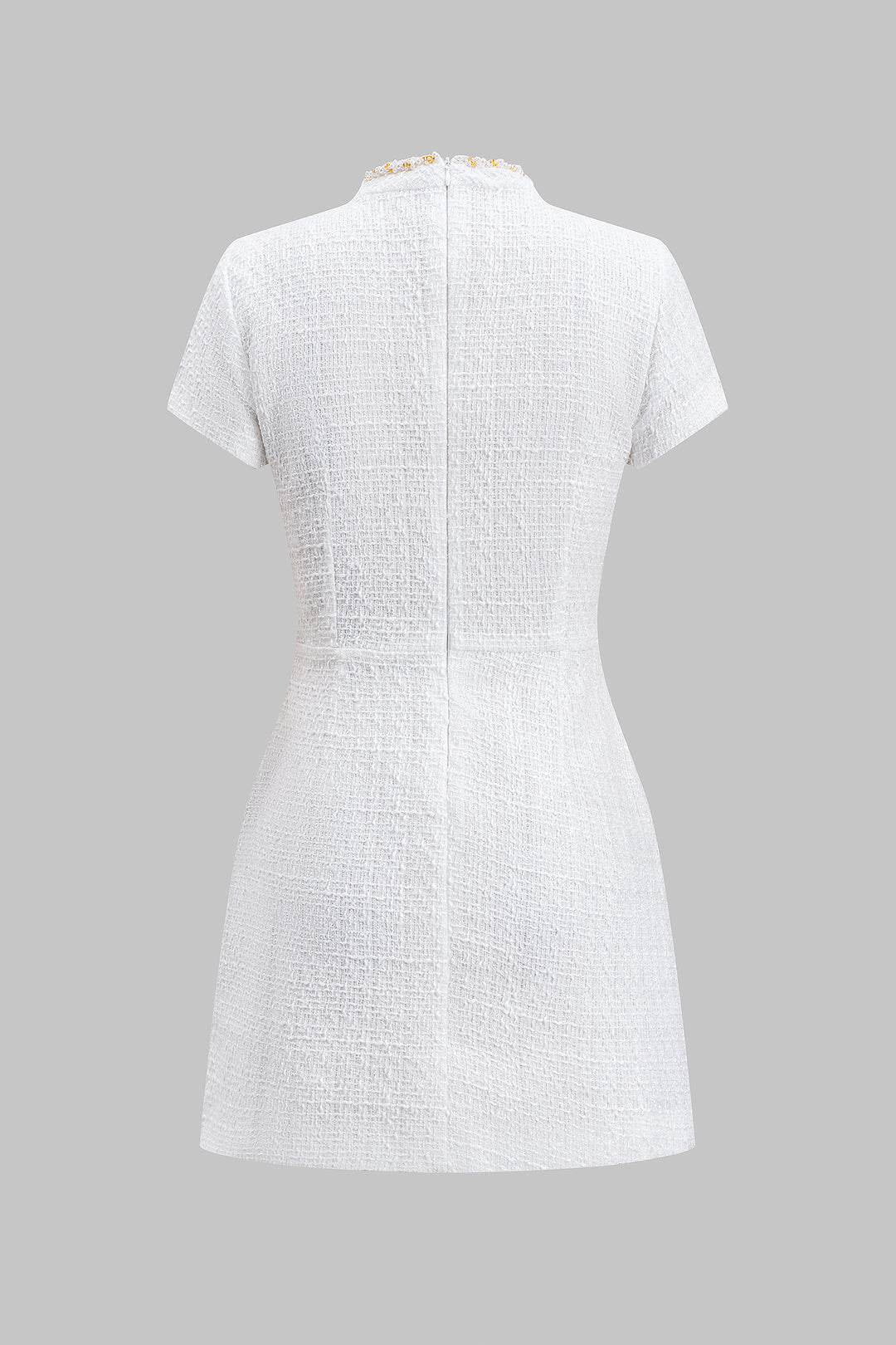 Kralen Nepzak Rits Korte Mouw Mini Jurk