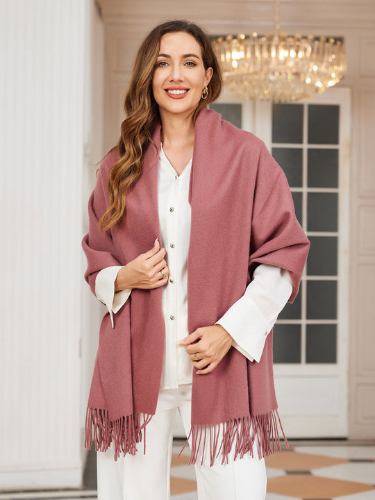 Dames Winter Sjaal met Franje | Ideaal voor het Koude Seizoen