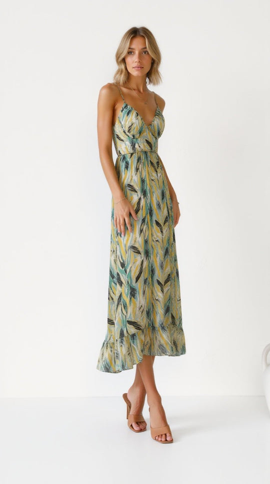 Asmita - Lichtgewicht Lente Bloemen Jurk voor Vrouwen